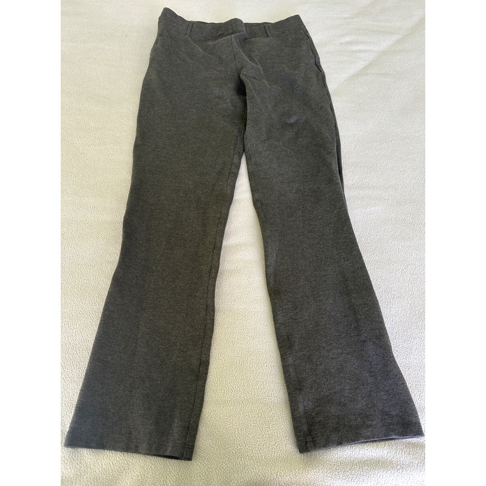 Quince Pant Womens Medium Ponte Knit Pull On Stretch Comfort Charcoal Gray